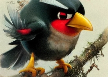 ( ( ( ( ( bomb, angry bird. muted colors. ) ) ) ) ) by jean - baptiste monge!!!!!!!!!!!!!!!!!!!!!!!!!!!