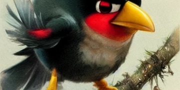 ( ( ( ( ( bomb, angry bird. muted colors. ) ) ) ) ) by jean - baptiste monge!!!!!!!!!!!!!!!!!!!!!!!!!!!